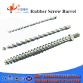 Rubber screw barrel for cold feed rubber extruder